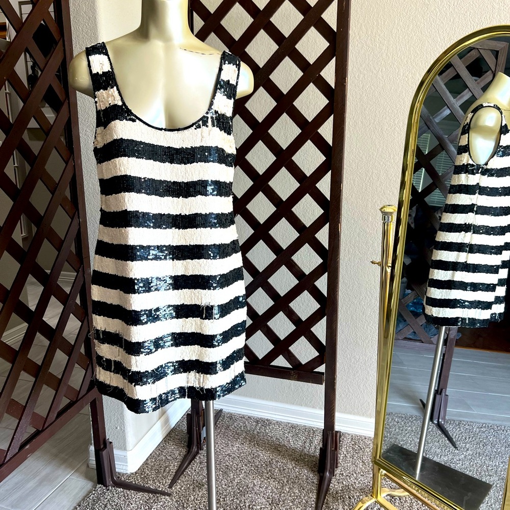 VINTAGE Trina Turk Striped Dress